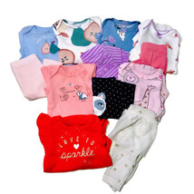 Carter&#39;s Baby Girl Size NB 8 Clothing Sets 12 Piece Bundle Bodysuits Leg... - £14.11 GBP