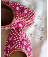 Handcrafted Embroided Luxury Ladies Girls Fancy Slippers Pumps Wedding G... - $136.84 CAD+