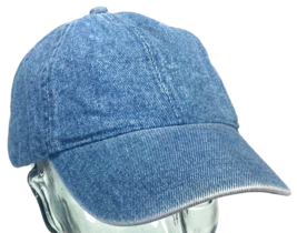 Vtg Denim Hat-Blue-No Logo-Jean Cap - $23.38