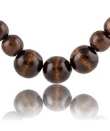 Chunky Wood Bead Necklace - $16.39 CAD+
