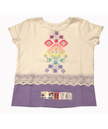 Garanimals Toddler Girl Short Sleeve Crohet Trim Graphic Tee White NWT - £4.72 GBP