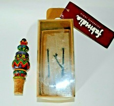 Handmade Hand Crafted Eucalyptus Wood Wine Stopper Cork Topper in Original Box - £23.86 GBP