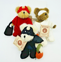 Boyds Bear Breary Spooky Wood Halloween Devil Ghost Vampire 6 inch Lot of 3 - $37.39