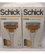 2-Schick Hydro Skin Stubble Eraser Razor with 2 Razor Refill Blades - $11.87