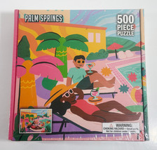 Palm Springs Tropical Vacation Puzzle 500 Pieces De Bored Puzzle, Factor... - $8.79