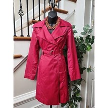 Mossimo Womens Pink Polyester Notch Collar Long Sleeve Belted Coat Jacke... - £30.03 GBP