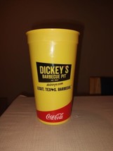 Dickey&#39;s Barbeque Pit Big Yellow Cup, BBQ, fast food, thick plastic cup - £3.12 GBP