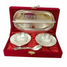 GD Handmade Designer 2 Bowls 2 Spoons 1 Tray with Comes with Gift Pack use  - £25.05 GBP