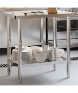 vidaXL Kitchen Work Table 32.5&quot;x21.7&quot;x33.5&quot; Stainless Steel - $511.20 CAD