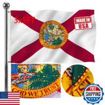 Jayus Embroidered Double Sided Florida FL Flag 3x5 ft Outdoor - 340D Nylon - $49.35