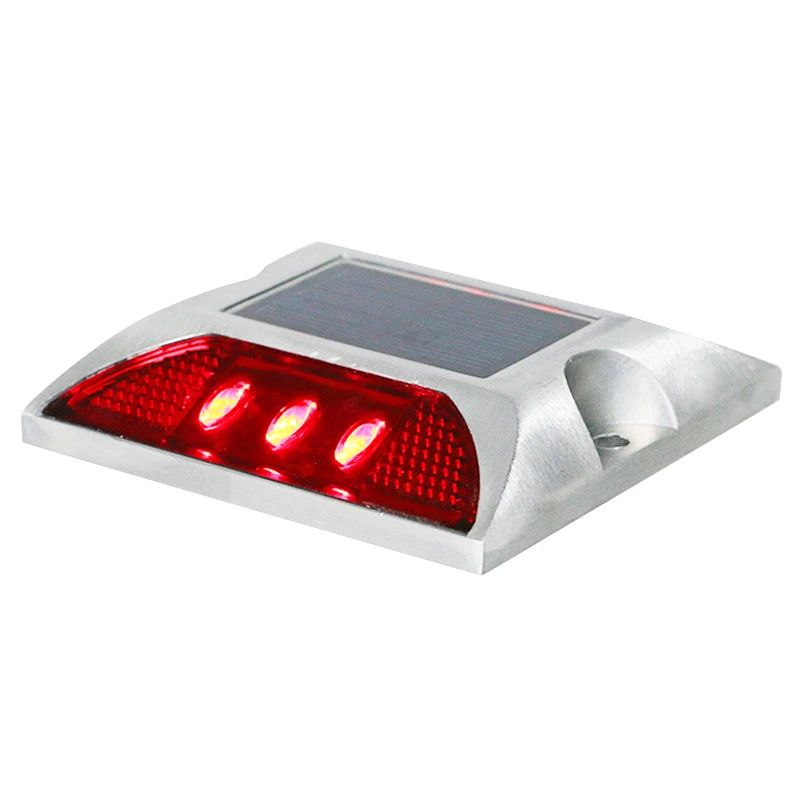 Square Aluminum LED Flashing Blin On And Off Cat Rye Reflector Solar Road Stud O - £155.39 GBP