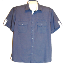 John Barritt Blue Plaids Men&#39;s Button Up 100% Cotton Shirt Size 43 - £35.81 GBP