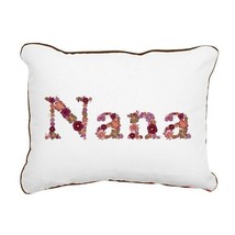 NANA Pink Floral Rectangular Canvas Pillow Grandmother Gift 12x15&quot; NIP - £21.74 GBP