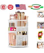 360-Degree Rotating Makeup Organizer with Adjustable Shelves - Large Cap... - $590.63 MXN