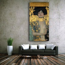 Hand Paintied Famous Reproduction Gustav Klimt Paintings The Kiss Adele Danae Oi - £175.51 GBP+