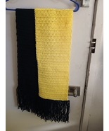 Almost Jamaican black and yellow scarf, 82 inches long, 8 inches wide, 8... - $28.00