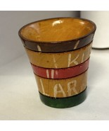 Labadee Haiti Wooden Shot Glass Carved Kurt - £14.99 GBP