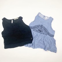 Xhiliration &amp; Chloe K Womens Top Blue and Black Size S Sleeveless - Lot ... - $10.88