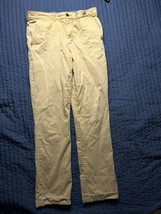 LL Bean Standard For Flannel Lined Chino Pants Men’s 35x34 Beige - $24.75