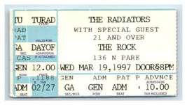 The Radiators Concert Ticket Stub March 19 1997 Tucson Arizona - £19.48 GBP