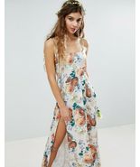 NEW! Aesthetic Gypsy ASOS Floral Print Long Maxi dress Rose Spell Open f... - £70.36 GBP