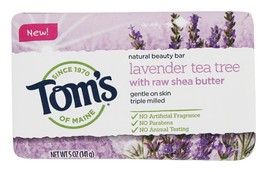 Tom&#39;s of Maine Natural Beauty Bar Soap With Raw Shea Butter- Lavender Tea Tree-  - £50.35 GBP