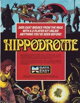 HIPPODROME Original 1989 Video Arcade Game Promo Sales Flyer Vintage Retro Promo - £18.34 GBP