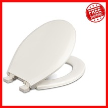 Durable Round Toilet Seat - Biscuit Color, Manual Operation with Slow Close - $1,102.74 MXN