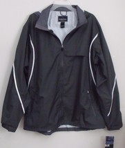 Mens NWT Holloway Gray Storm Bloc Waterproof Hooded Jacket Size Large - £28.91 GBP
