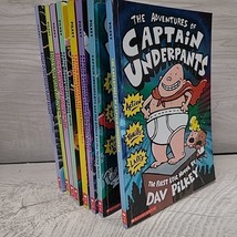Lot of 8 Captain Underpants Books by Dav Pilkey #1-8 Set Paperback Pre-owned - £11.79 GBP