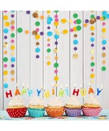 26Ft Colorful Circle Dots Paper Party Garland Streamers Bunting Banner - £8.64 GBP