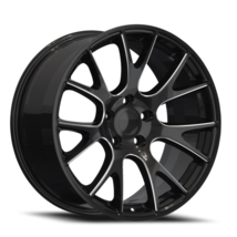 REP DG05 20X11 5X115 +27 71.6 (HellCat)  Gloss Black Milled - $300.30