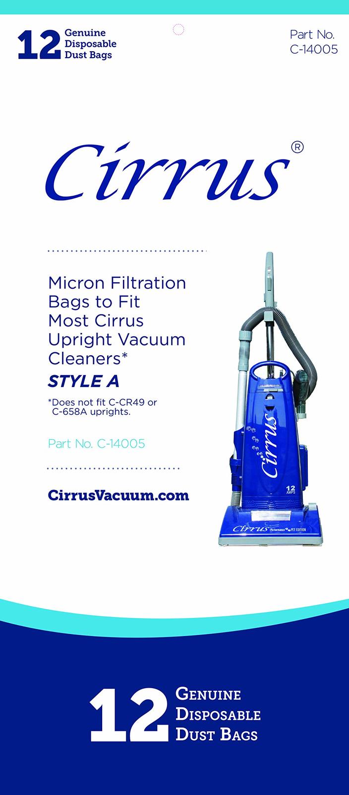 Cirrus ProGrade Style A Upright Vacuum Cleaner Bags | Fits ALL Cirrus &amp; ... - $28.46
