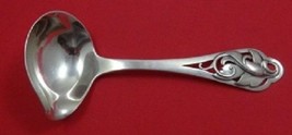 Pattern Unknown By Frigast Sterling Silver Gravy Ladle w/ Spout and Leaf Handle - £115.21 GBP