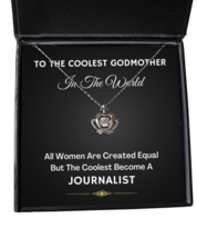 Journalist Godmother Necklace Gifts - Crown Pendant Jewelry Present From  - £39.11 GBP