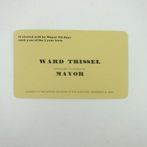 Political Campaign Election Card Greenville Ohio Mayor Ward Trissel 1929... - $29.99