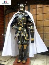 Medieval Wearable Knight Gothic Full Suit of Armor with Horns 15th Century Body  - £798.40 GBP