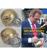 Joe Theisman signed Notre Dame mini football helmet autographed COA exac... - £109.49 GBP