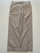 Harold Powell 36 x 32 Seersucker Light Brown 100% Cotton Unlined Pleated Trouser - £39.44 GBP