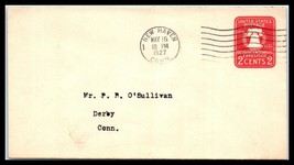 1927 US Cover - New Haven, Connecticut to Derby, CT J7 - $2.96