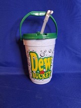 Mountain Dew “Dew A Bucket” Vintage 1990’s Large Drink Cup W/ Lid And Straw - £40.44 GBP
