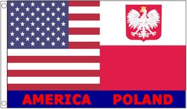 United States of America USA &amp; Poland (Polish American) Friendship 5&#39;x3&#39; (150cm  - £3.85 GBP