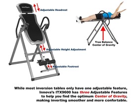 Inversion Table Innova Heavy Duty Therapy Itx9600 Fitness Equipment Back Therapy - £132.60 GBP