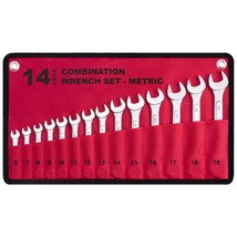 14-Piece Essential Metric Combination Wrench Set In Roll-Up Pouch, No Sk... - £26.85 GBP