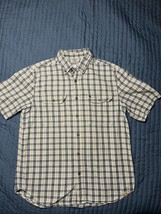 Carhartt Relaxed Fit Button Up Shirt Short Sleeve Plaid Men’s Large - $9.60
