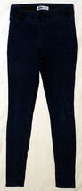 Old Navy Super Skinny Mid Rise Blue Denim Leggings Elastic Waist Pockets 6 Tall - £7.90 GBP