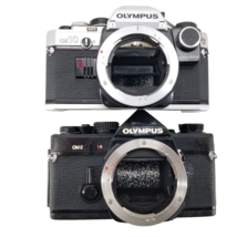 2of Olympus OM-2  OM -10 SLR 35mm Camera Body Chrome Parts Repair Shutter speeds - £35.44 GBP