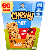 Quaker Chewy Granola Bar Variety Pack Choco Chip Peanut Butter 60 Count ... - €20,43 EUR
