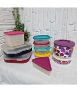 Vintage Tupperware Lot – 10 Containers with Lids – Colorful Multi-Era Co... - $79.21 CAD