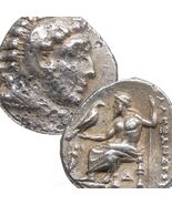 ALEXANDER the Great LIFETIME ISSUE Coin. Herakles/Zeus Demeter drachm Pr... - $470.25